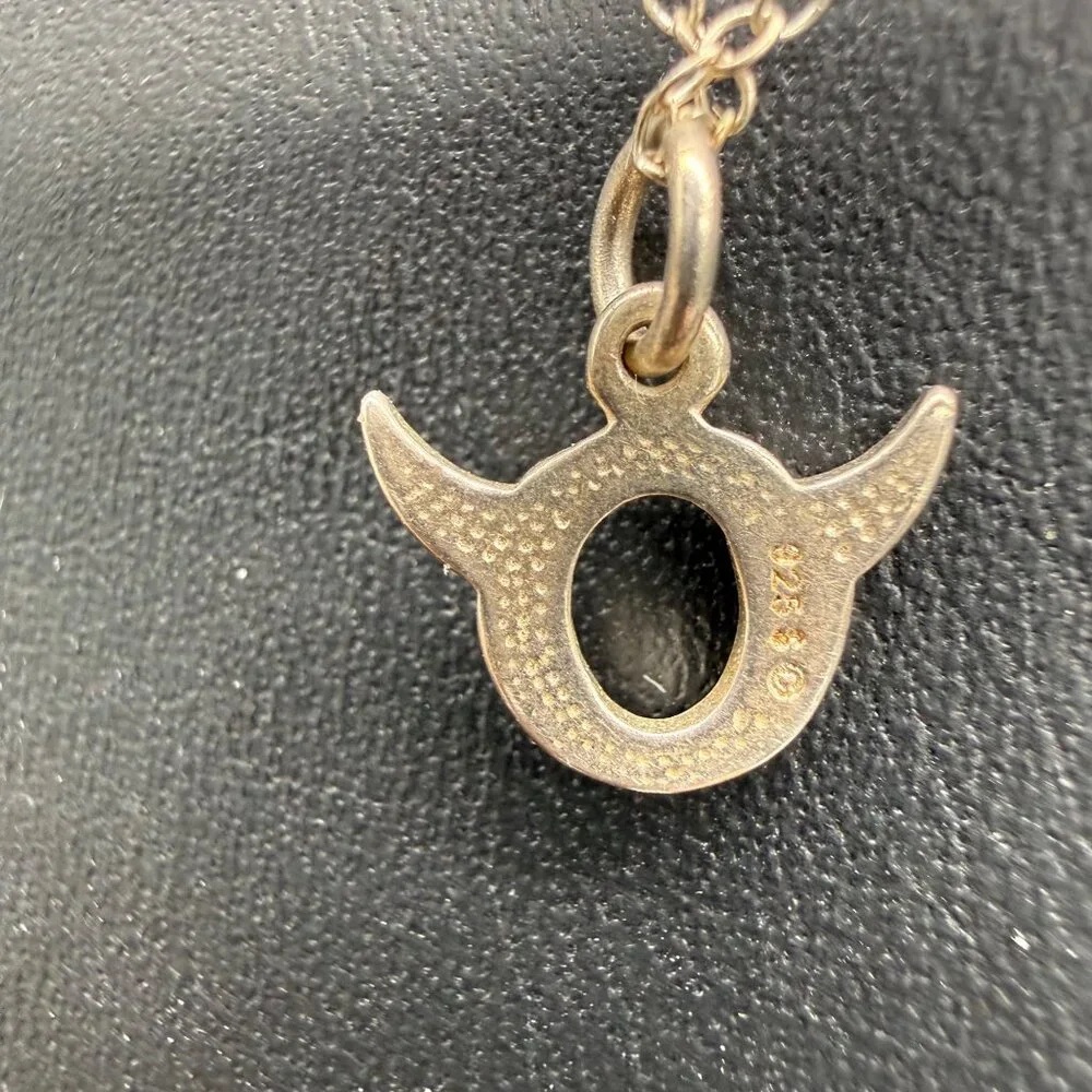 Necklace Taurus Zodiac Pendant Charm Horoscope Sterling Silver 16 inches